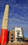 Winnipeg, Manitoba, Canada: City TV and an old smoke stack - CHMI Studio - Forks Market Road - former Canadian National Railway Power House - the Forks - photo by M.Torres