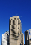 Winnipeg, Manitoba, Canada: Downtown skyscrapers - Royal Bank Building dwarfed by the Commodity Exchange Tower - architect Smith Carter - photo by M.Torres