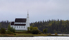 Canada / Kanada - Saskatchewan - Stanley Mission: beautiful old Church by the water - photo by M.Duffy