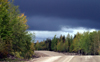 Canada / Kanada - Saskatchewan: secluded dirt road in Northern Saskatchewan used for lumbering industry - photo by M.Duffy