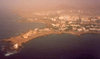 Cabo Verde - Cape Verde - Cidade da Praia, Santiago island: from the air - Ponta Temerosa and Plateau - vista do ar - photo by M.Torres