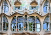 Barcelona, Catalonia: balconies at Casa Battl aka Casa dels ossos, by Antoni Gaud, Unesco World Heritage Site - Passeig de Grcia, Illa de la Discrdia - photo by M.Torres