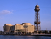 Barcelona, Catalonia: Hotel Eurostars Grand Marina, World Trade Center and Torre Jaume I, Port Vell Aerial Tramway - photo by M.Torres