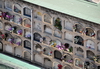 Barcelona, Catalonia: Poblenou cemetery - niches in a Columbarium wall - photo by M.Torres