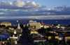 Punta Arenas, Magallanes region, Chile: Avenida Coln and ships in the Strait of Magellan - photo by C.Lovell