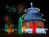 Beijing / Peking, China: Neon Temple - Lantern Festival - Chao Yang Park - photo by G.Friedman