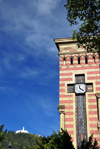 Bogota, Colombia: clock tower of the Iglesia de Las Nieves - Carrera sptima - barrio Las Nieves - Santa Fe - photo by M.Torres