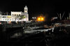 Moroni, Grande Comore / Ngazidja, Comoros islands: night on the dhow port and the Old Friday Mosque - Port aux Boutres et l'Ancienne mosque du Vendredi - photo by M.Torres