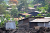 Goma, Nord-Kivu, Democratic Republic of the Congo: shanty town built over the lava field from the Nyiragongo volcano - slum - photo by M.Torres