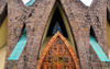 Brazzaville, Congo: Basilica of Saint'Anne of Congo - southwest gate - Basilique sainte Anne du Congo - architect Roger Erell - Rue dAbomey / Avenue de la Paix, Poto-Poto - photo by M.Torres