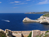 Corsica - Bonifacio (Corse-du-Sud): ramparts at harbour entrance (photo by J.Kaman)