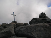 Corsica - Monte d'Oro: cross at the summit (photo by J.Kaman)