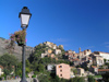 Corsica - Corte: lamp and hill (photo by J.Kaman)