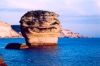 Corsica - Bonifacio: rock - le Grain de sable - grain of sand (photo by M.Torres)