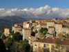 Corsica - Sartne (Corse du Sud): the town and the mountains (photo by J.Kaman)