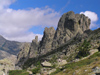 Corsica -  Massif de Bavella - Bavella Needles (Corse du Sud): line of rock outcrops - Les Aiguilles de Bavella (photo by J.Kaman)