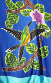 Manuel Antnio, Puntarenas province, Costa Rica: pareo - wraparound skirt - colibri - photo by M.Torres