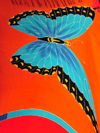 Manuel Antnio, Puntarenas province, Costa Rica: pareo - wraparound skirt - butterfly - photo by M.Torres