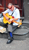San Jos, Costa Rica: Avenida Central - blind guitar player - photo by M.Torres