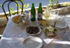 Crete - Spili: snails, salad, Zorbas beer - a Cretan lunch (photo by A.Dnieprowsky)