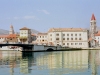 Croatia - Trogir (Splitsko-Dalmatinska Zupanija): bridge and reflection - Unesco world heritage site - photo by T.Marshall