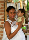 Cuba - Guardalavaca - pregnant woman and baby - photo by G.Friedman