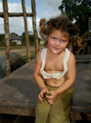 Cuba - Holgun province - girl with dirty face - Cuban angel - photo by G.Friedman