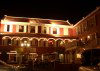 Curacao - Willemstad / CUR: Gouverneur de Rouville restaurant at night (photo by Robert A. Ziff)