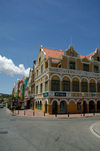 Curacao - Willemstad: Corner building of Handelskade on the St. Annabaai channeland Breedestraat - photo by S.Green