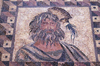 Paphos, Cyprus: Roman mosaic in the house of Dionysos - winter - bearded man - photo by A.Ferrari