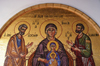 Kykkos Monastery - Troodos mountains, Nicosia district, Cyprus: Joseph, Mary and Jesus - photo by A.Ferrari