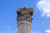Kourion - Limassol district, Cyprus: ruins of a Roman basilica - column, Corinthian order - photo by A.Ferrari