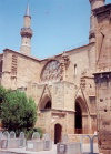 Nicosia / NIC / Lefkosa: Cathedral with minarets?! - Selimiye Mosque, former Cathedral of St. Sophie (photo by Miguel Torres)