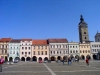 Czech Republic - Holasovice  (Southern Bohemia - Jihocesk - Budejovick kraj): Premysl Otakar II square - arcade and Black Tower- photo by J.Kaman