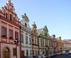 Czech Republic - Hradec Kralove: colorful houses on the main square - photo by J.Kaman