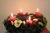 Czech Republic - Christmas wreath with candles - photo by J.Kaman