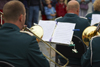 Music band playing at the old town square (Staromestske namesti). Prague, Czech Republic - photo by H.Olarte