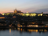 Prague, Czech Republic: Prague Castle and the Vltava at night - photo by J.Kaman