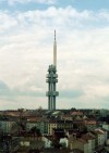 Czech Republic - Prague / Praha : Television tower (on Fibichova st., Vinohrady) (photo by Miguel Torres)