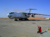 Nyala, South Darfur: USAID-chartered Ilyushin-76 airpcraft lands - IL-76T - photo by USAID