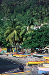 Dominica: quiet day on a fishermen's beach - photo by S.Young