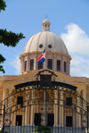 Santo Domingo, Dominican Republic: Palacio Nacional - neoclassical dome and gate - Palacio del Gobierno - photo by M.Torres