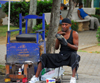 Higey, Dominican Republic: shoeshine on the main square - photo by M.Torres