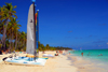 Punta Cana, Dominican Republic: catamarans wait for the tourists - Arena Gorda Beach - photo by M.Torres