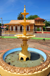 Monte Cristi, Dominican Republic: one of four fountains on Plaza Duarte - photo by M.Torres
