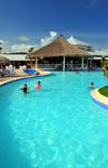 Ro San Juan, Mara Trinidad Snchez province, Dominican republic: pool bar at the Bahia Principe resort - photo by M.Torres