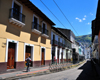 Quito, Ecuador: walking along calle Manab, towards Sucre National Theater - photo by M.Torres