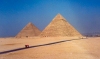 Egypt - Gizah / Al Jizah : Keops and Kephren pyramids / al-Ahram (photo by Miguel Torres)