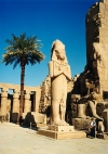 Egypt - Karnak: statue guarding the temple (photo by J.Kaman)