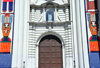 San Salvador, El Salvador, Central America: Metropolitan Cathedral - entrance with a shrine of the Divine Saviour of the World, sculpted by Friar Francisco Silvestre Garca - photo by M.Torres